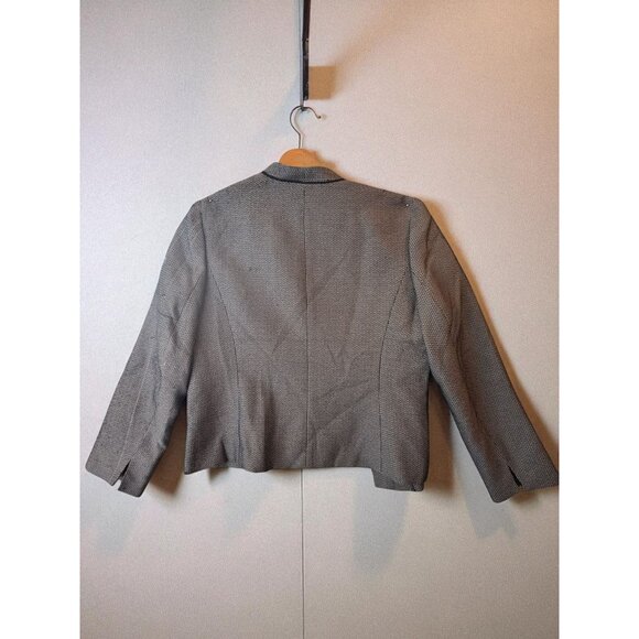 Women's Evan Picone Black Label Black/White Tweed Open Front Jacket - Picture 3 of 16